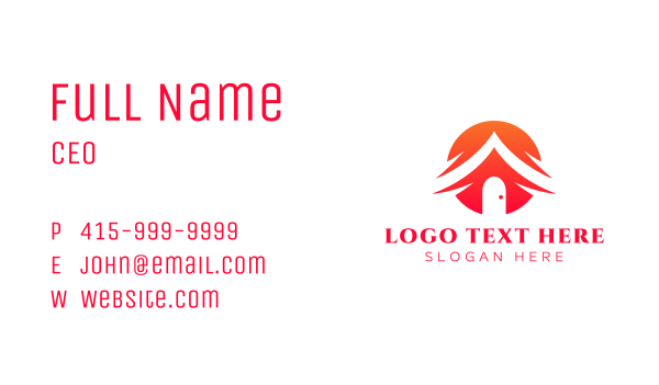 Village House Roofing Business Card Design Image Preview