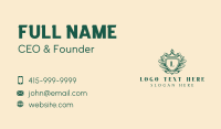 Green Luxe Shield Lettermark Business Card Design