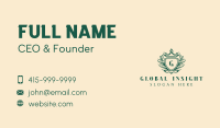 Green Luxe Shield Lettermark Business Card Image Preview