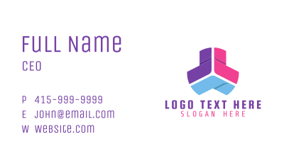 Multicolor Tech Software  Business Card Image Preview