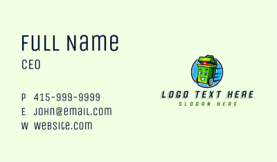 Trash Bin Recycling Business Card Image Preview