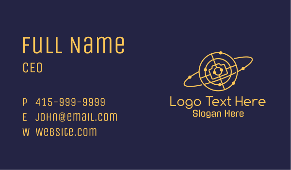 Minimalist Galaxy Camera  Business Card Design Image Preview