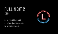 Neon Light Lettermark Business Card Image Preview