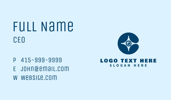 Blue Eye Star  Business Card Design Image Preview