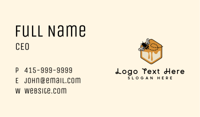 Hexagon Honey  Bee Business Card Image Preview