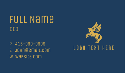 Gold Pegasus Company Business Card Image Preview