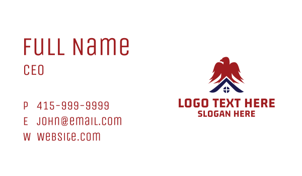 American Eagle House Business Card Design Image Preview