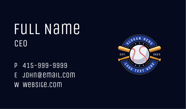 Baseball Team Tournament Business Card Design Image Preview