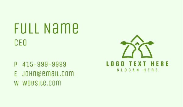 Eco Antenna Leaf Business Card Design Image Preview