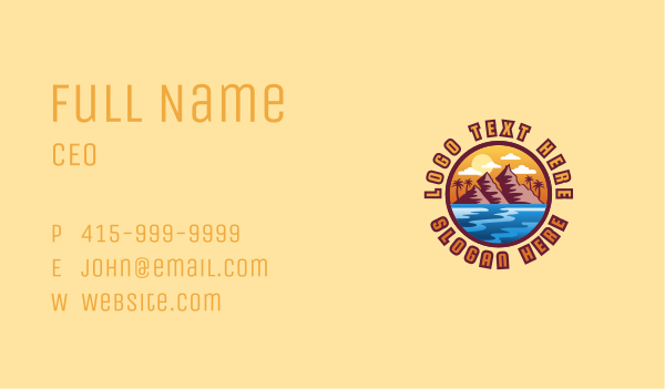Mountain Sea Beach Business Card Design Image Preview