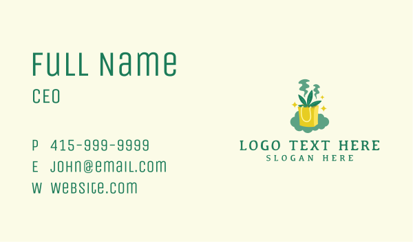 Weed Paper Bag Business Card Design Image Preview