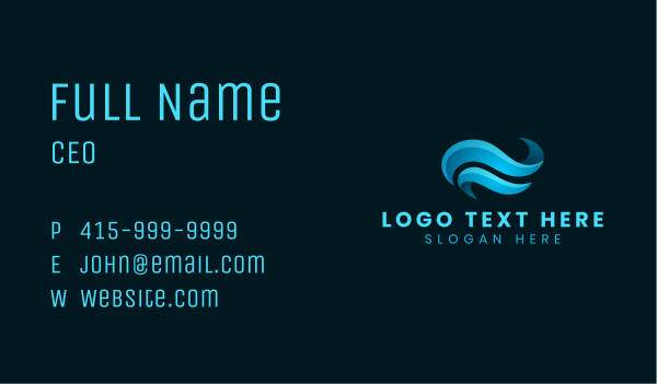 Hydro Water Wave Business Card Design Image Preview