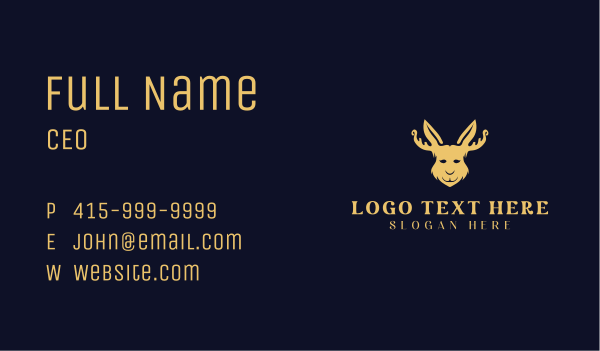 Wild Ram Goat  Business Card Design Image Preview
