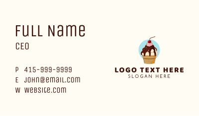 Sundae Ice Cream Business Card Image Preview