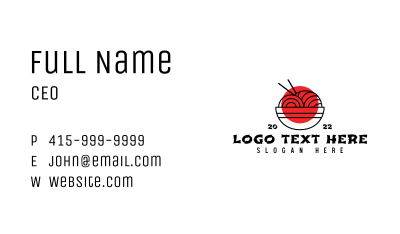 Japanese Ramen Noodles Business Card Image Preview