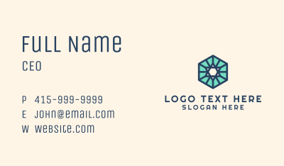 Simple Hexagon Star Business Card Image Preview