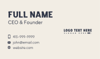 Black Business Wordmark Business Card Design