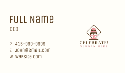 Celebration Cake Baking Business Card Image Preview