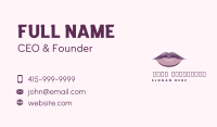 Aesthetic Purple Lips Business Card Image Preview