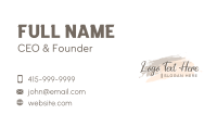 Feminine Watercolor Wordmark Business Card Preview