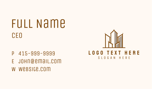 Luxury Hotel Architecture Business Card Design Image Preview