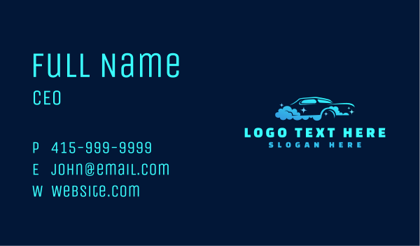 Automotive Car Wash Business Card Design Image Preview