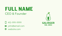 Green Mic Avocado  Business Card Design