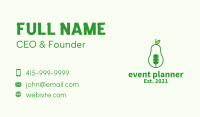Green Mic Avocado  Business Card Image Preview