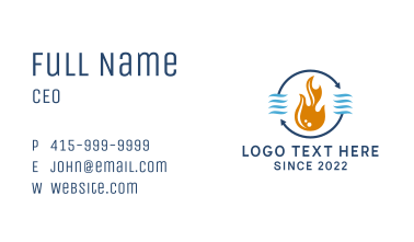 Air Flame Exhaust Business Card