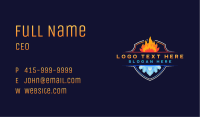 Flame Ice HVAC Business Card Image Preview