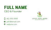 Woman Tennis  Ball Business Card Image Preview