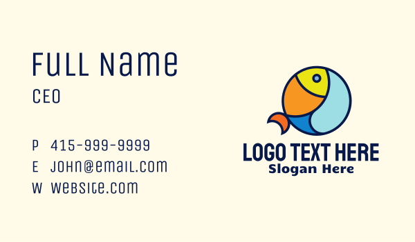 Colorful  Fish Business Card Design Image Preview