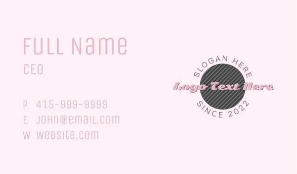 Retro Circle Company Business Card Design Image Preview