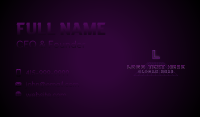 Cyber Tech Streamer Business Card Design