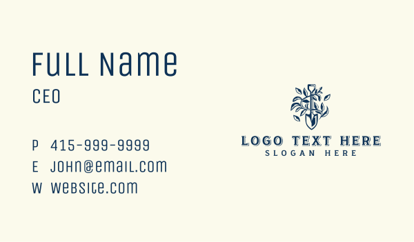 Plant Gardening Shovel Business Card Design Image Preview