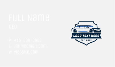 Limousine Vehicle Transportation Business Card Image Preview