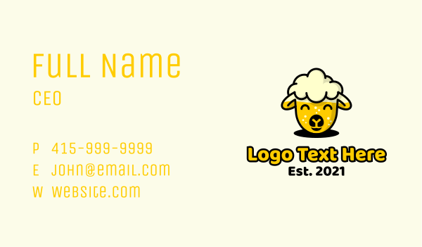Sheep Beer Business Card Design Image Preview