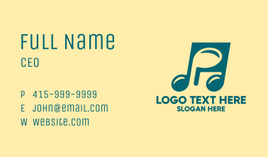 Unique Musical Note Business Card