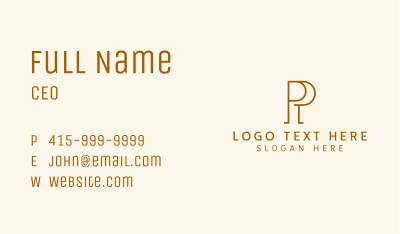 Legal Publishing Firm Letter P Business Card Image Preview