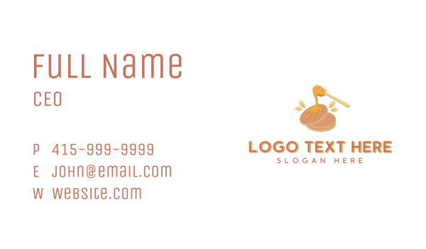 Pancake Honey Maple Syrup Business Card Design Image Preview