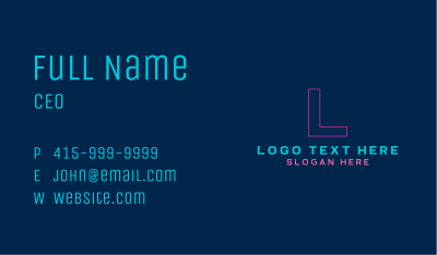Generic Outline Lettermark Business Card Image Preview