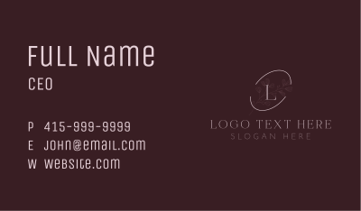 Premium Flower Lettermark Business Card Image Preview