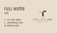 Interior Design Letter T Business Card Image Preview