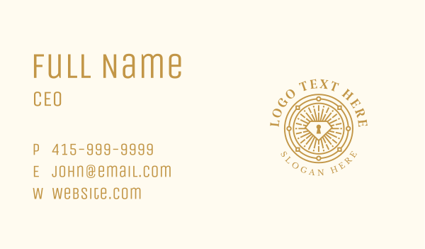 Diamond Keyhole Jewelry  Business Card Design Image Preview