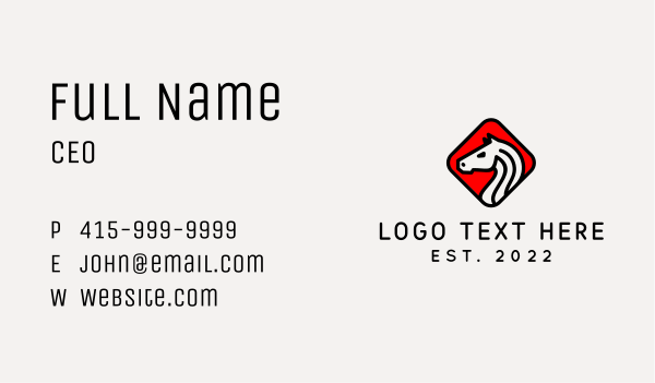 Horse Stallion Equestrian Business Card Design Image Preview