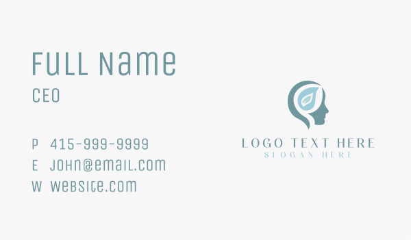 Natural Mental Health Therapy Business Card Design Image Preview