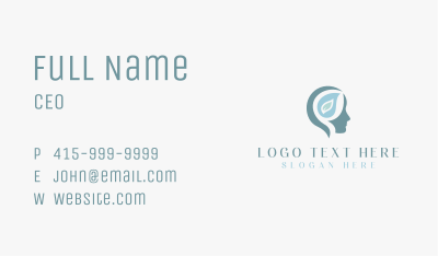 Natural Mental Health Therapy Business Card Image Preview