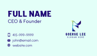 Creative Y2k Letter F Business Card Image Preview