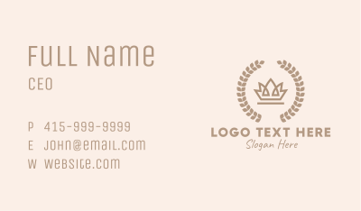 Queen Laurel Leaf Crown Business Card Image Preview