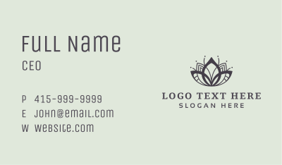 Lotus Flower Salon Business Card Image Preview